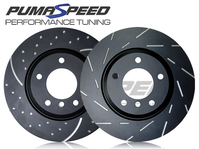 FOR FORD FOCUS RS MK3 REAR CROSS DRILLED PERFORMANCE BRAKE DISCS PAIR 302mm