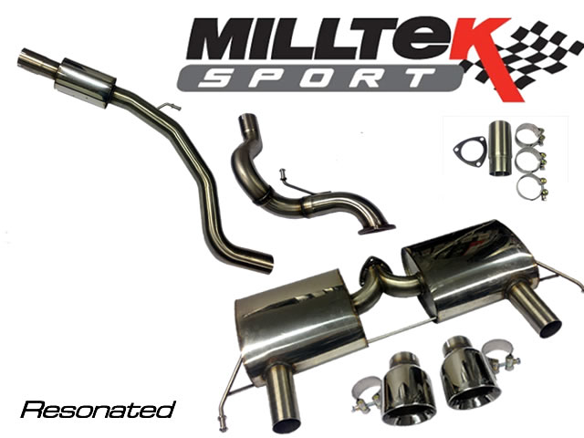 Milltek Sport Secondary Cat-back with Dual GT100 tailpipe (SSXVX2224) - Vauxhall / Opel Corsa VXR NÃ¼rburgring