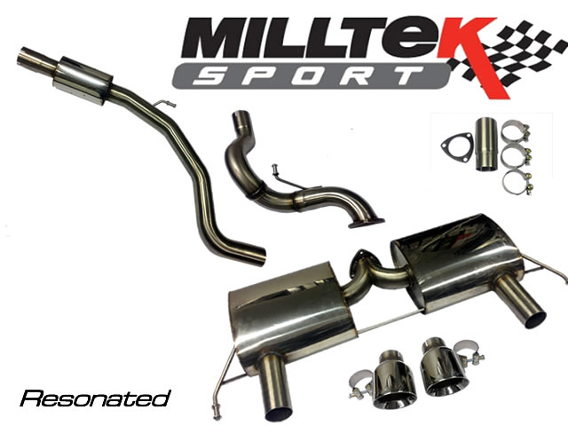 Milltek Sport Secondary Cat-back with Dual GT90 tailpipe (SSXVX2223) - Vauxhall / Opel Corsa VXR NÃ¼rburgring