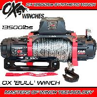 OX XBULL Style Winch 13,500lb SYNTHETIC ROPE