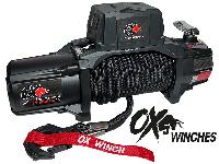 OX Military Style Winch 13,500lb  BLACK SYNTHETIC ROPE