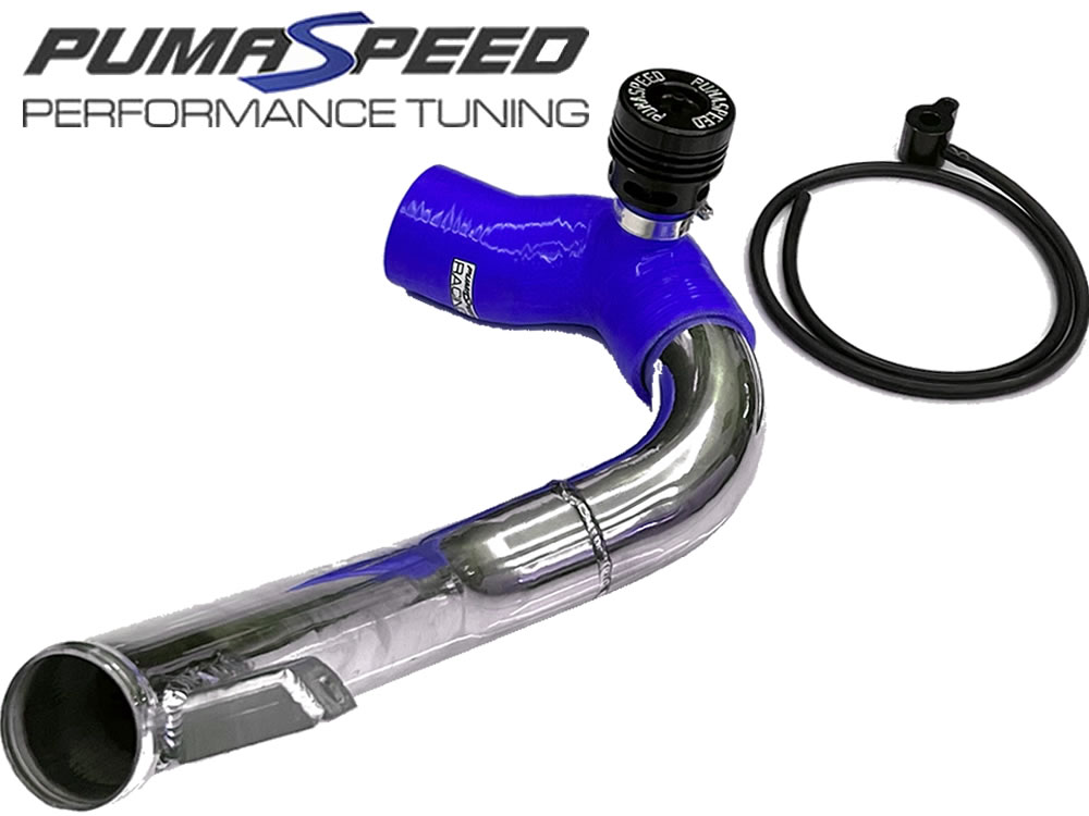 Pumaspeed Racing Fiesta ST mk8 Dump Valve kit and Alloy Big Boost Pipe kit blue