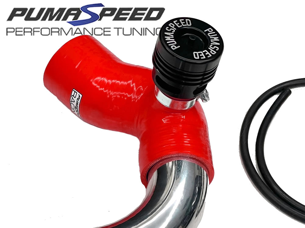 Pumaspeed Racing Fiesta ST mk8 Dump Valve kit and Alloy Big Boost Pipe kit red