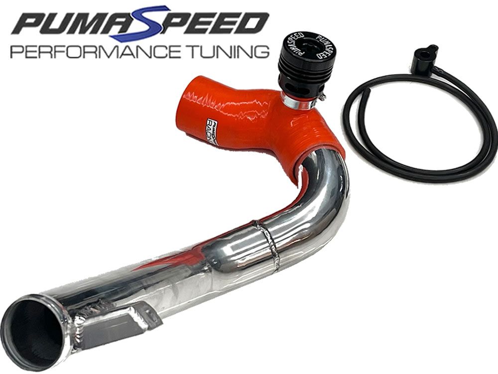 Pumaspeed Racing Fiesta ST mk8 Dump Valve kit and Alloy Big Boost Pipe kit red