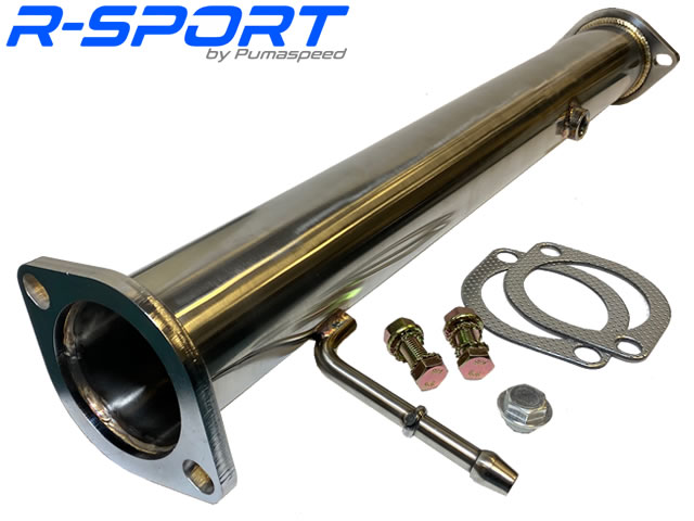 FORD FOCUS ST225 RS Mk2 3" inch DECAT PIPE POLISHED STAINLESS STEEL de-cat rs 