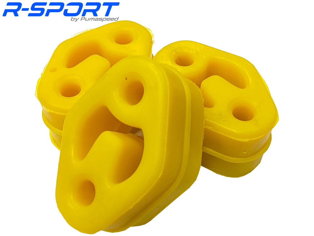R-Sport Yellow Uprated Silicone Exhaust Mount Set