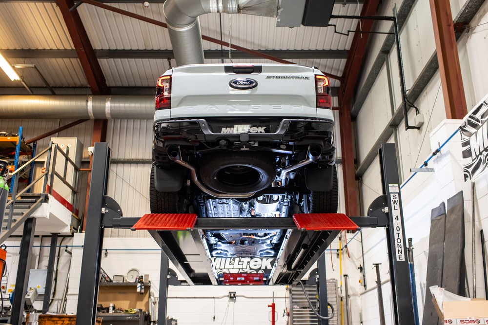 Milltek Sport exhaust development on the Ranger PHEV (photo: Milltek Sport)