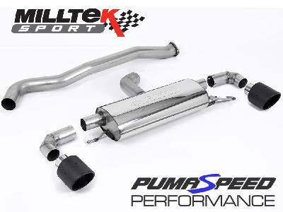 Non Resonated Carbon Tips Toyota GR Yaris Particular Back Exhaust - Milltek Sport