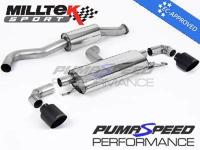 Resonated Black Cerakote Tips Toyota GR Yaris Particular Back Exhaust - Milltek Sport