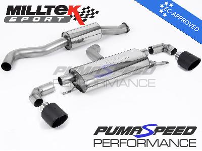 Resonated Carbon Tips Toyota GR Yaris Particular Back Exhaust - Milltek Sport