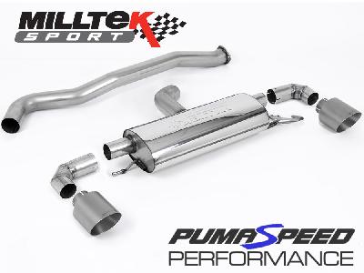 Non Resonated Titanium Tips Toyota GR Yaris Particular Back Exhaust - Milltek Sport
