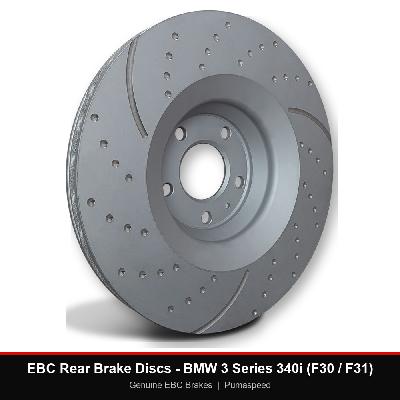 EBC Rear Brake Discs - BMW 3 Series 340i (F30 / F31)