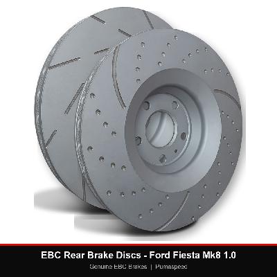 EBC Rear Brake Discs - Ford Fiesta Mk8 1.0