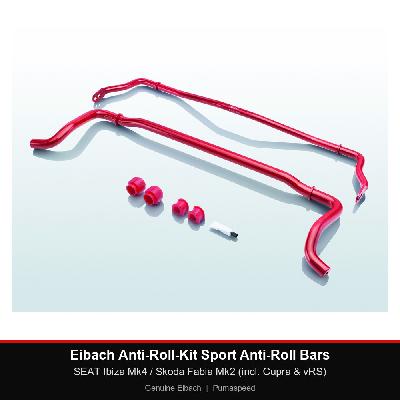 Eibach Anti-Roll-Kit Sport Anti-Roll Bars - SEAT Ibiza Mk4 / Skoda Fabia Mk2 (incl. Cupra & vRS)