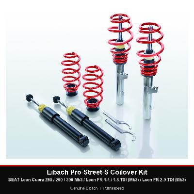 Eibach Pro-Street-S Coilover Kit - SEAT Leon Cupra 280 / 290 / 300 Mk3 / Leon FR 1.4 / 1.8 TSI (Mk3) / Leon FR 2.0 TDI (Mk3)