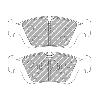 Ferodo Racing Front Brake Pads - BMW 3 Series E36 325i and 328i - pad shape drawing
