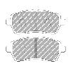 Ferodo Racing Front Brake Pads - Ford Fiesta Mk7 TDCi - pad shape drawing