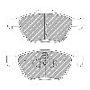 Ferodo Racing Front Brake Pads - Ford Fiesta ST150 Mk6 - pad shape drawing