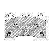 Ferodo Racing Front Brake Pads - Ford Focus RS Mk3 2.3T - pad shape drawing