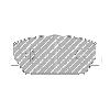 Ferodo Racing Front Brake Pads - Hyundai i30N Fastback - pad shape drawing