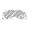 Ferodo Racing Front Brake Pads - Porsche Cayman GT4 - pad shape drawing