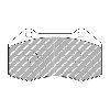 Ferodo Racing Front Brake Pads - Renault Megane RS 225 / 230 R26 - pad shape drawing