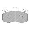 Ferodo Racing Front Brake Pads - Skoda Leon / Ibiza / Octavia 1.8T - pad shape drawing