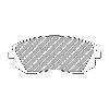 Ferodo Racing Front Brake Pads - Toyota GT86 / GR86 - pad shape drawing