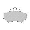 Ferodo Racing Front Brake Pads - VW Corrado G60 / VR6 - pad shape drawing