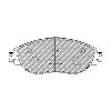 Ferodo Racing Front Brake Pads - VW Golf GTI Mk7 - pad shape drawing