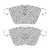 Ferodo Racing Front Brake Pads - VW Golf Mk4 R32 3.2 V6 4WD - pad shape drawing