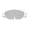 Ferodo Racing Front Brake Pads - VW T-Roc R 2.0 TSI 300ps - pad shape drawing