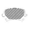 Ferodo Racing Rear Brake Pads - Audi S3 8P - pad shape drawing