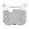 Ferodo Racing Rear Brake Pads - BMW 1 Series 135i (E82 / E88) - pad shape drawing