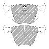 Ferodo Racing Rear Brake Pads - BMW 3 Series M3 E46 (inc CSL) - pad shape drawing