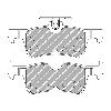 Ferodo Racing Rear Brake Pads - Ford Fiesta ST Mk8.5 - pad shape drawing