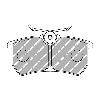 Ferodo Racing Rear Brake Pads - Ford Fiesta ST180 Mk7 - pad shape drawing