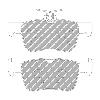 Ferodo Racing Rear Brake Pads - Honda Civic 1.5 FK7 - pad shape drawing