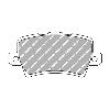Ferodo Racing Rear Brake Pads - Honda Civic Type R 2.0 i-VTEC FN2 - pad shape drawing