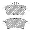Ferodo Racing Rear Brake Pads - Mercedes-Benz A45 AMG - W176 - pad shape drawing