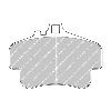 Ferodo Racing Rear Brake Pads - Porsche 911 996 Turbo - pad shape drawing