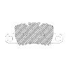 Ferodo Racing Rear Brake Pads - Porsche 911 Turbo S (991 / 992) - pad shape drawing