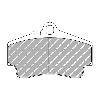 Ferodo Racing Rear Brake Pads - Porsche Boxster / Cayman S 987 - pad shape drawing