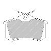Ferodo Racing Rear Brake Pads - SEAT Leon FR 1.4 / 1.8 TSI (Mk3) - pad shape drawing