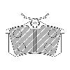 Ferodo Racing Rear Brake Pads - VW Golf Mk4 V5 / V6 / VR6 - pad shape drawing