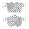 Ferodo Racing Rear Brake Pads - VW Golf Mk7 GTD 2.0 TDI - pad shape drawing