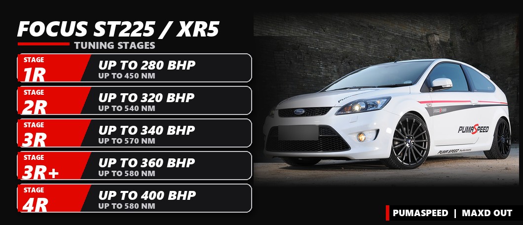 Focus ST225 / XR5 tuning stages 1R to 4R - Pumaspeed MAXD Out