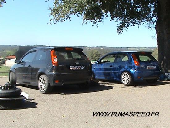 A Pair of French Track day Cars Tuned by Pumaspeed running on 15 inch cup wheels. www.Pumaspeed.fr