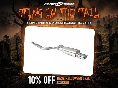HW26 Scorpion Fiesta ST180 3 Inch Cat Back Exhaust - Resonated