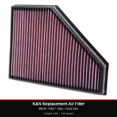 K&N Replacement Air Filter - BMW 118d / 120d / 123d E8x